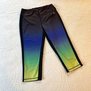 Blue & Yellow Gradient Athletic Leggings